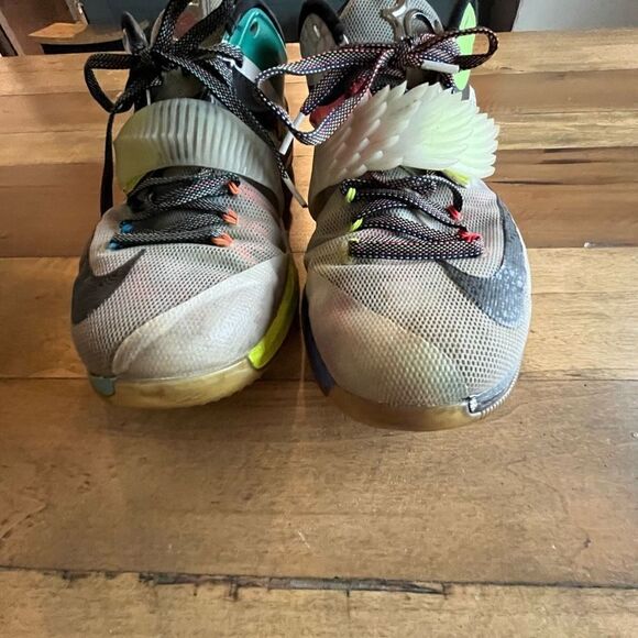 NIKE KD VII 7 SE WHAT THE MULTI-COLOR BLACK HORIZON 801778-944 10.5 SEE DESCRIPT - Picture 10 of 13